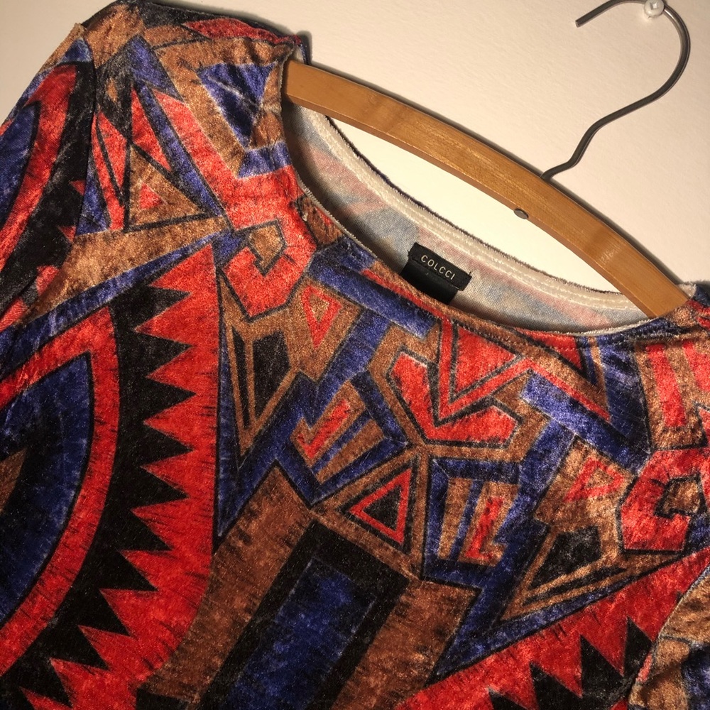 Tribal print mini dress.